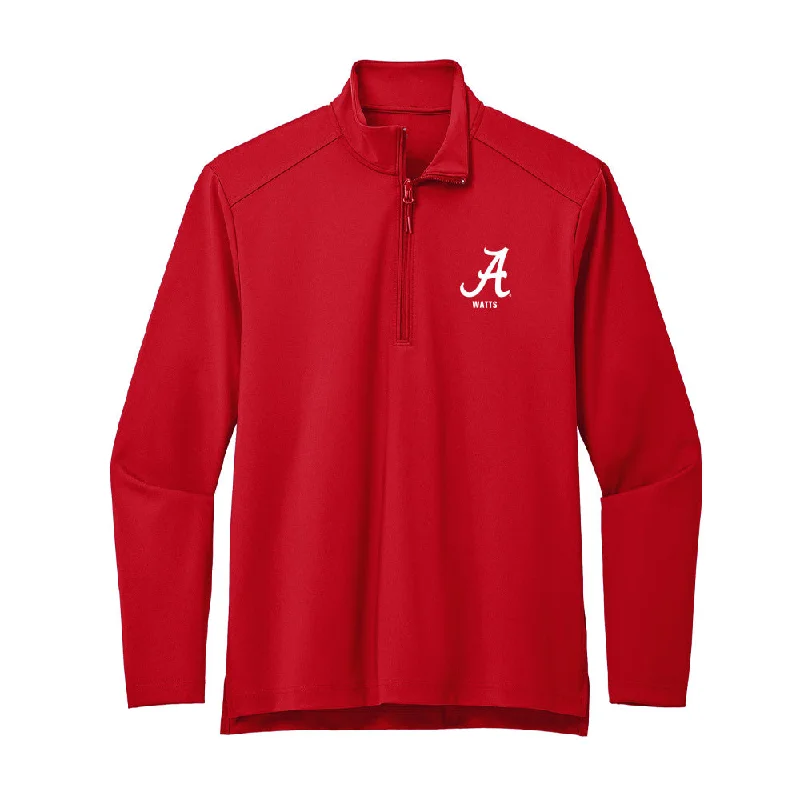 Alabama - NCAA Women's Swimming & Diving : Stella Watts - Premium Quarter Zip Jacket Rayon Jacket Velvet Jacket Corduroy Jacket