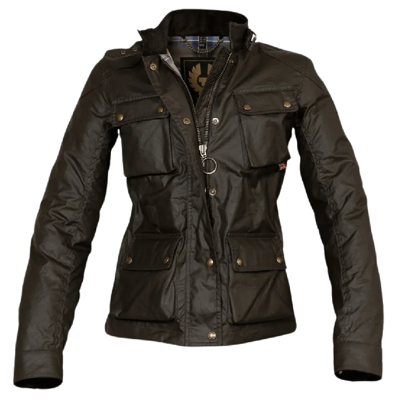 Belstaff Fieldmaster 2.0 Dark Green Waxed Jacket Faux Fur Jacket Real Fur Jacket Shearling Jacket