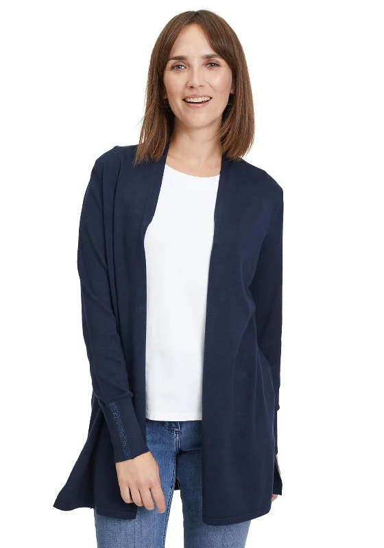 Betty Barclay Fine Knit Open Cardigan, Navy Long Cardigan Short Cardigan Medium Cardigan