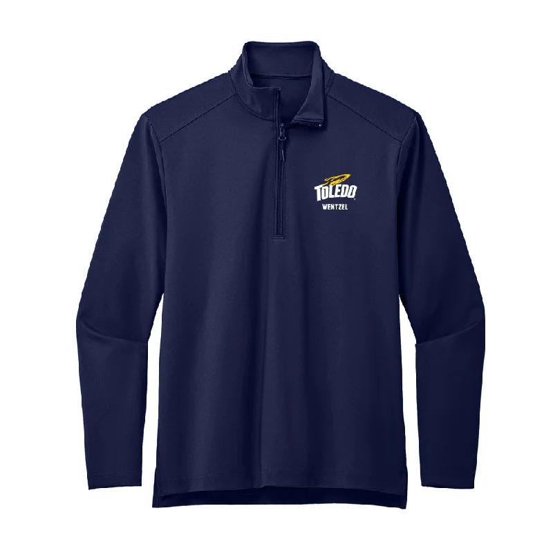 Toledo - NCAA Women's Swimming & Diving : Hannah Wentzel - Premium Quarter Zip Jacket Print Jacket Jacquard Jacket Embroidered Jacket