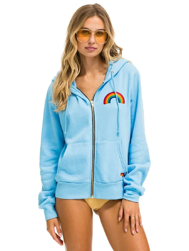 Rainbow Zip Hoodie - Sky Hoodie with Mesh Breathable Sporty