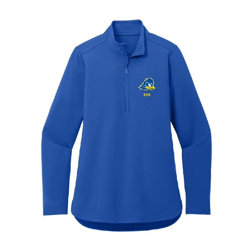 Delaware - NCAA Women's Swimming & Diving : Brenna Ross - Women's Premium Quarter Zip Jacket Knit Fabric Woven Fabric Fleece Fabric