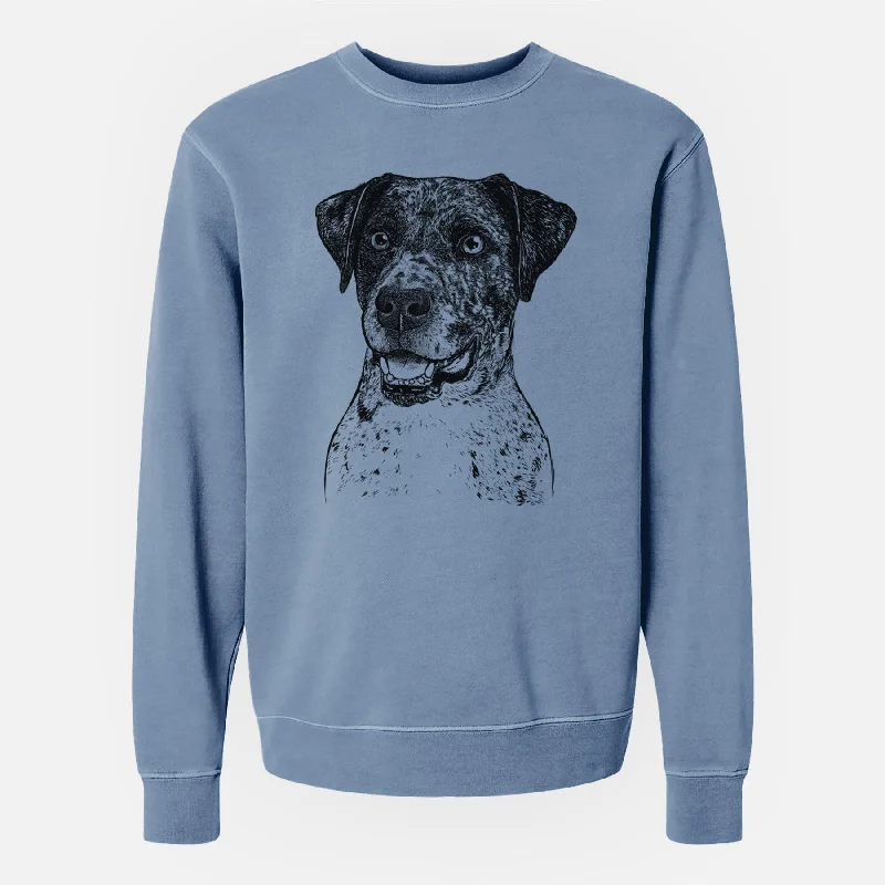 Bare Argos the Catahoula - Unisex Pigment Dyed Crew Sweatshirt Hoodie with Toggle Buttons Decorative Unique