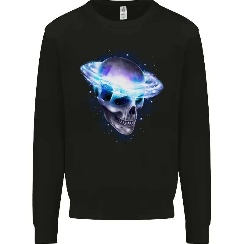 Brainstorm SCI-FI Skull Gothic Space Mens Sweatshirt Jumper Hoodie with Double Zipper Versatile Adjustable