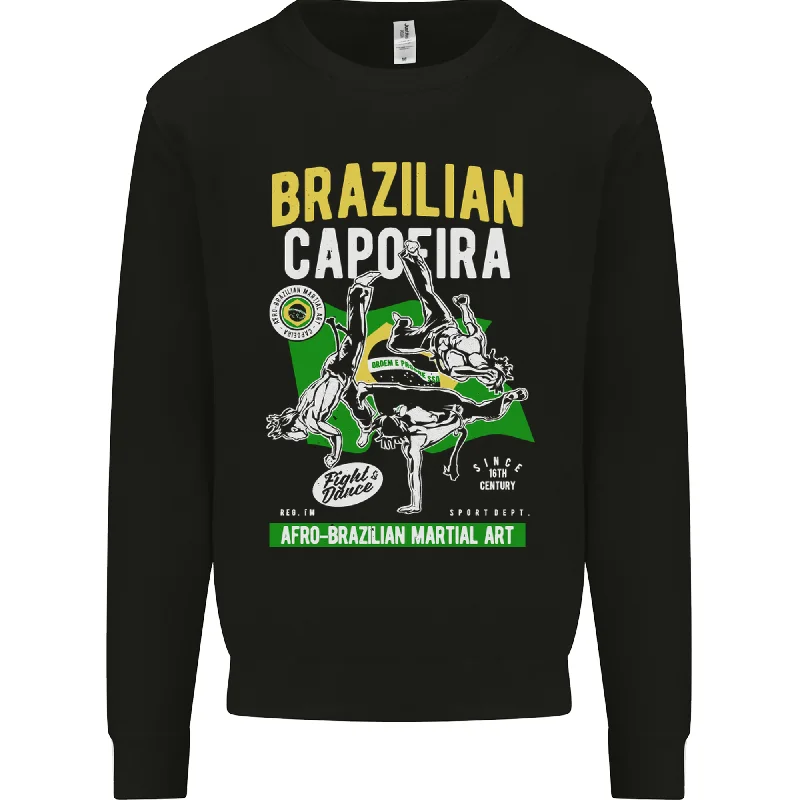 Brazilian Capoeira Mixed Martial Arts MMA Mens Sweatshirt Jumper Hoodie with Hem Elastic Stretchable Comfortable