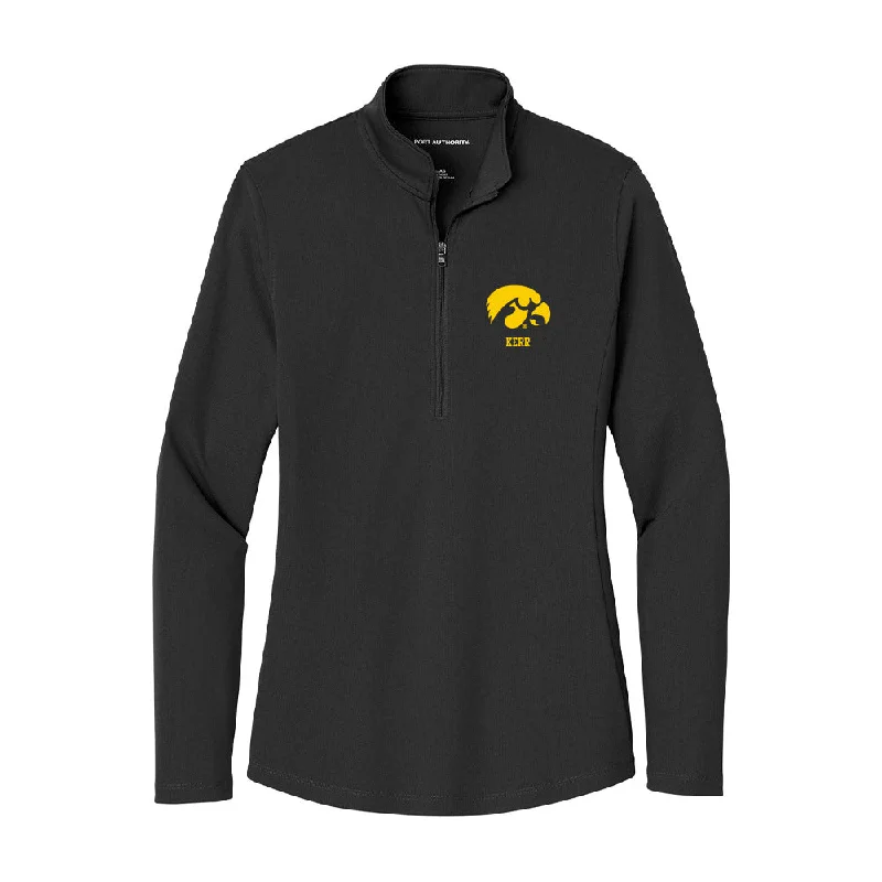 Iowa - NCAA Women's Swimming & Diving : Jenna Kerr - Women's Lightweight Quarter Zip Jacket Wool Fabric Cashmere Fabric Tweed Fabric