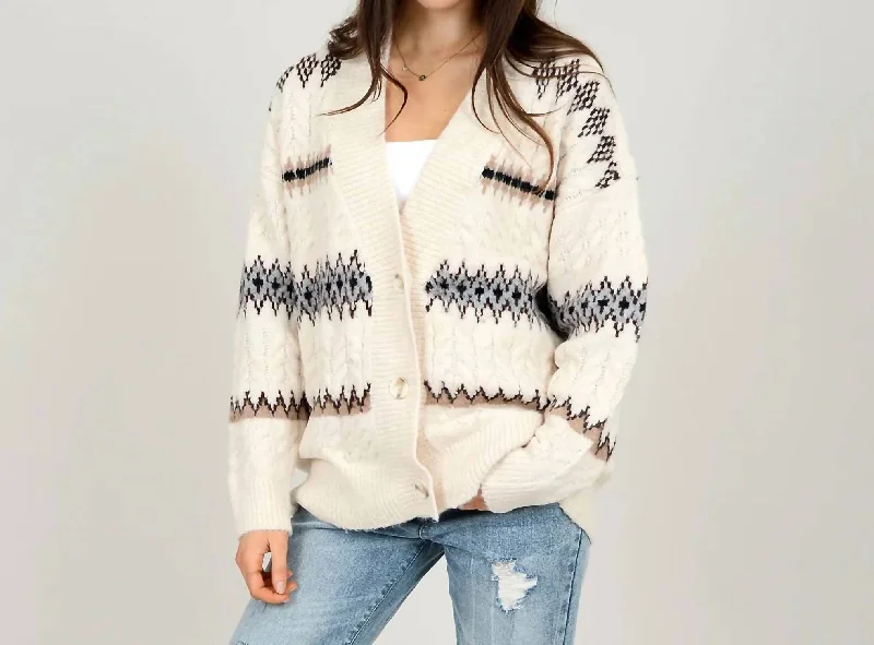 Anne Long Sleeve V-Neck Cardigan In White Beaded Cardigan Sequined Faux Fur