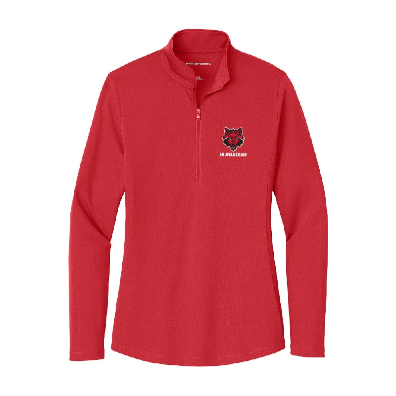 Arkansas State - NCAA Women's Track & Field : Jaybe Shufelberger - Women's Lightweight Quarter Zip Jacket Ribbed Jacket Pleated Jacket Ruffled Jacket