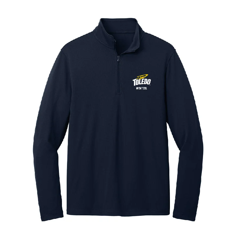 Toledo - NCAA Women's Swimming & Diving : Hannah Wentzel - Lightweight Quarter Zip Jacket Herringbone Jacket Houndstooth Jacket Plaid Jacket