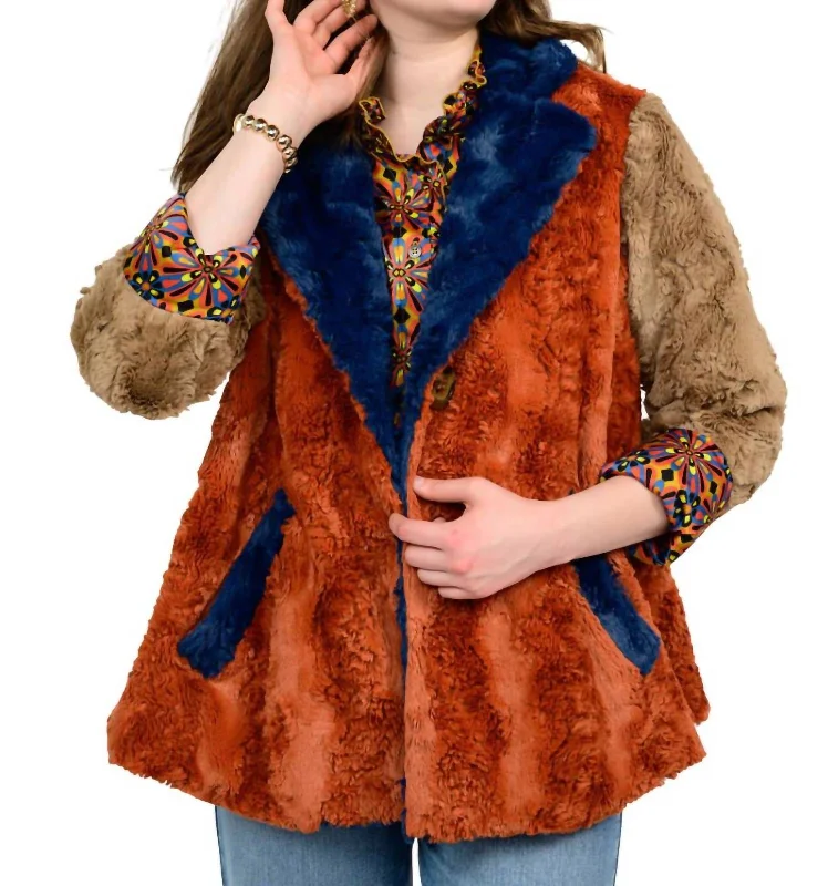 Patchwork Fur Coat In Multi Suede Jacket Faux Fur Jacket Puffer Jacket