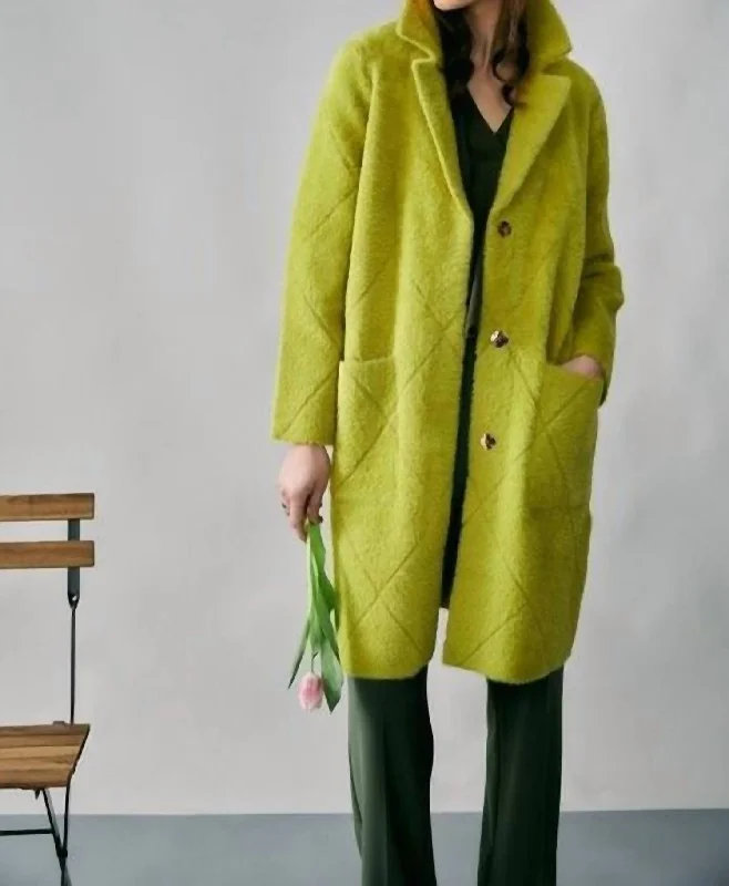 Wasabi Notched Collared Coat Asymmetrical Collar Hooded Zippered