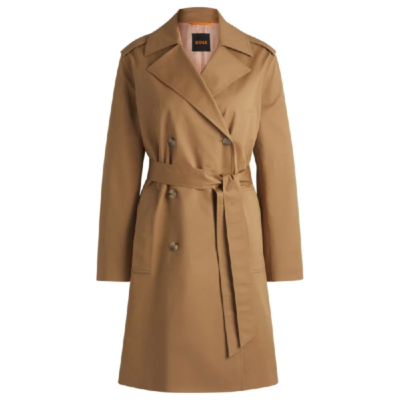 Water-repellent trench coat in stretch-cotton gabardine Blazer Duffle Coat Pea Coat