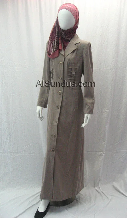 Lightweight Coat with Pleats (Jilbab) Jersey Tulle Batik