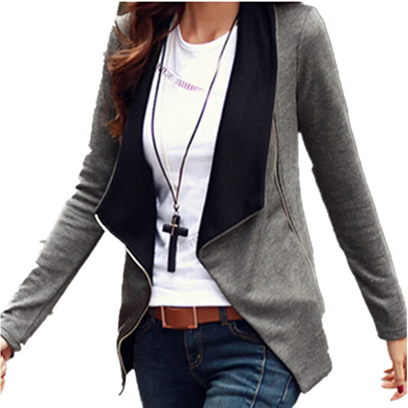 Jack S Turn Down Lapel Collar Side Zipper Coat Women Vest Waistcoat Gilet