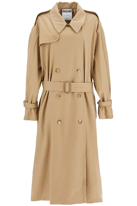 Moschino Women's Double-Breasted Trench Coat With Trapeze Tunic Caftan