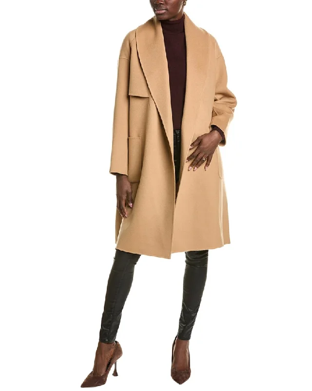 Mackage Thalia Wool Coat Stand-Up Roll-Neck Turtle