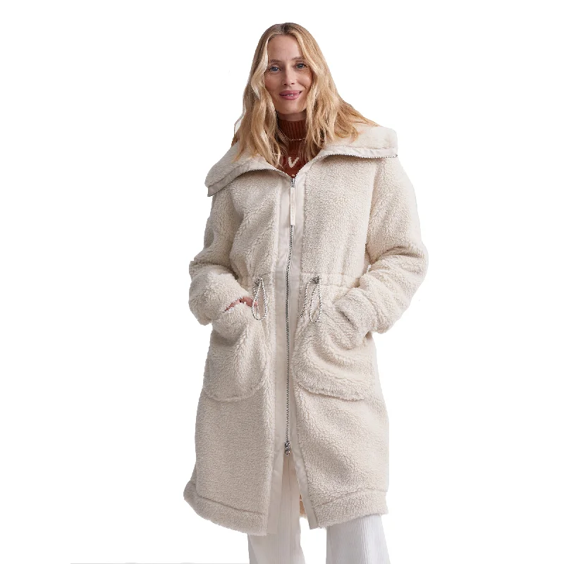 Varley Logan Sherpa Womens Coat Three-Quarter Sleeve Elbow Sleeve Wrist Sleeve