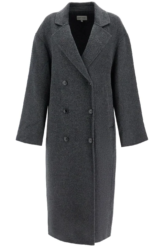 Long Wool And Cashmere Coat 'borne Tweed Herringbone Houndstooth