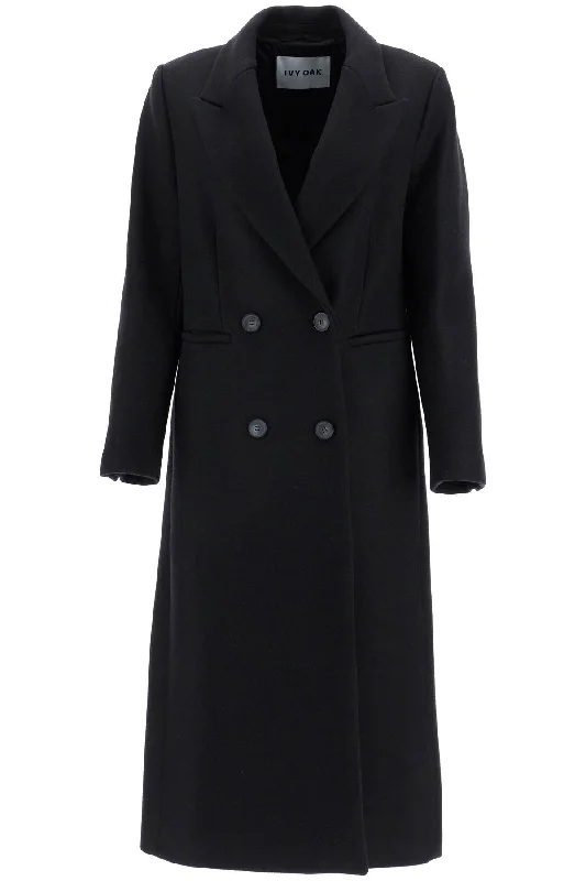 Ivy Oak Women's Cayenne Double-Breasted Wool Coat Asymmetrical Diagonal princess