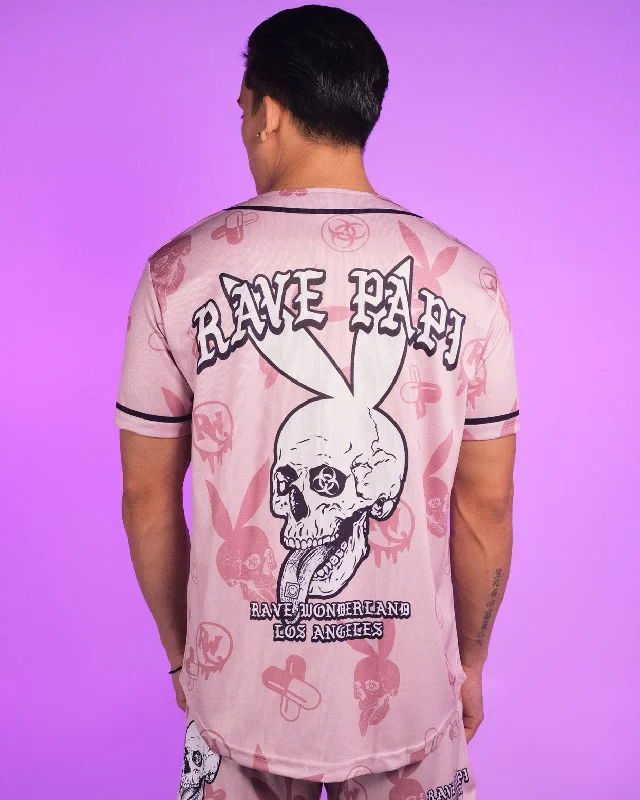 Rave Papi Pink Jersey Round Neck Jersey Tee