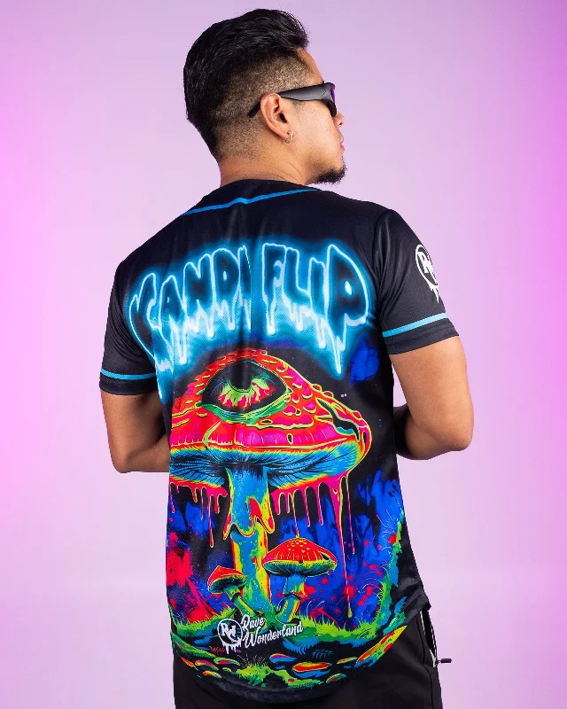 Kandi Shroom Baseball Jersey Patterned Jersey Tee