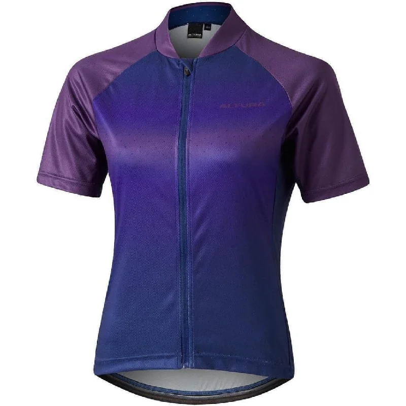 Altura Airstream Short Sleeve Womens Cycling Jersey - Blue Striped Jersey Top