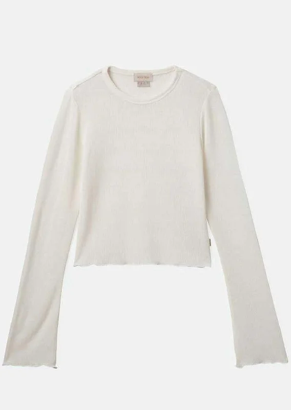 Brixton Women's Sheer Knit Top Long Sleeve Business Knit Top