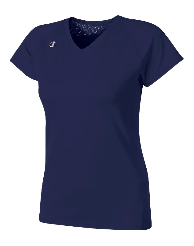 Champion Cap-Sleeve Stretch Women's Lacrosse/Field Hockey Jersey Scoop Neck Jersey Top