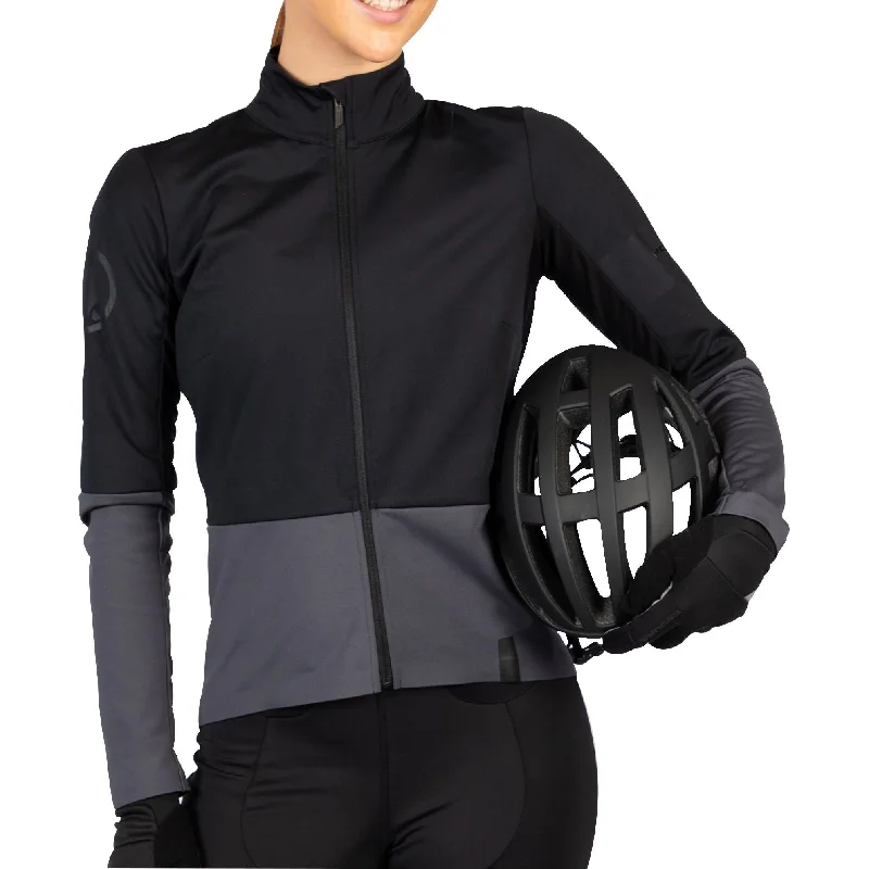 Endura FS260-Jetstream Long Sleeve Womens Cycling Jersey - Black Linen Jersey Top