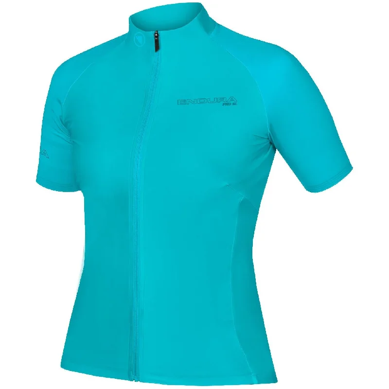 Endura Pro SL II Short Sleeve Womens Cycling Jersey - Blue Round Neck Jersey Tee