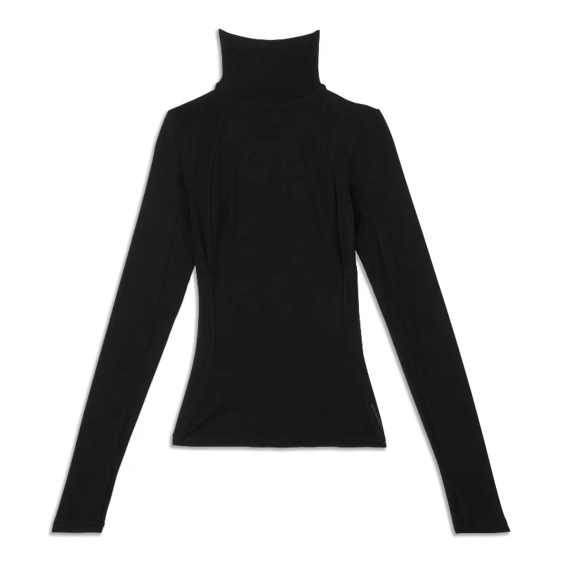 Long-Sleeve Jersey Turtleneck - Resale Comfortable Jersey Tee