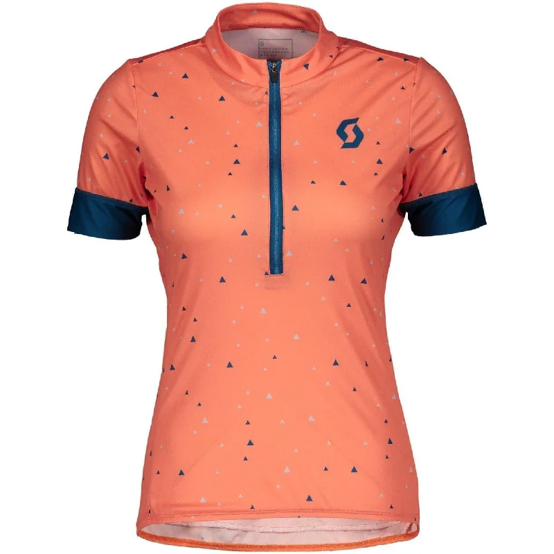 Scott Endurance 20 Short Sleeve Womens Cycling Jersey - Pink Patterned Jersey Tee