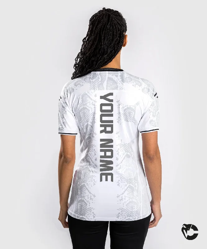 UFC Adrenaline by Venum Personalized Authentic Fight Night Women's Walkout Jersey - White Eco-Friendly Jersey Tee