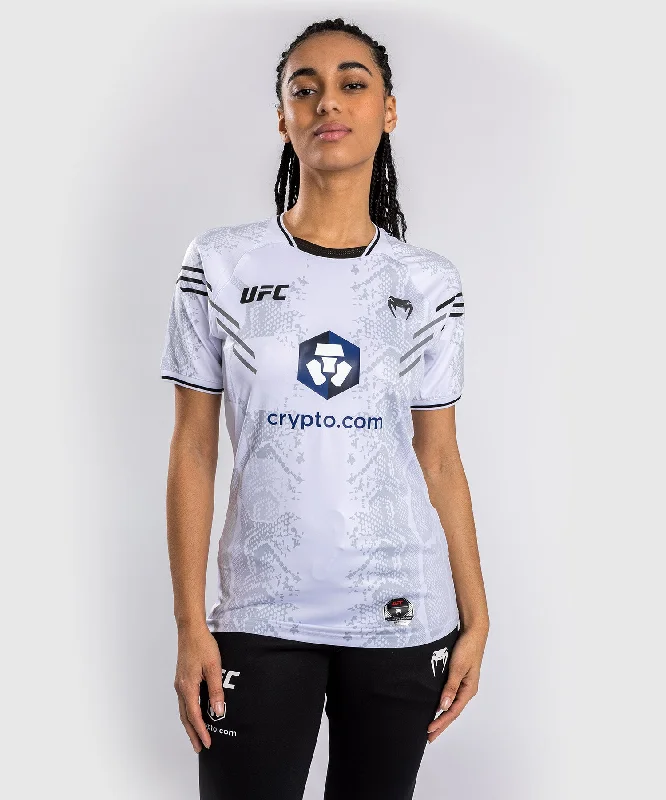 UFC Adrenaline by Venum Authentic Fight Night Women’s Walkout Jersey - White Recycled Jersey Tee