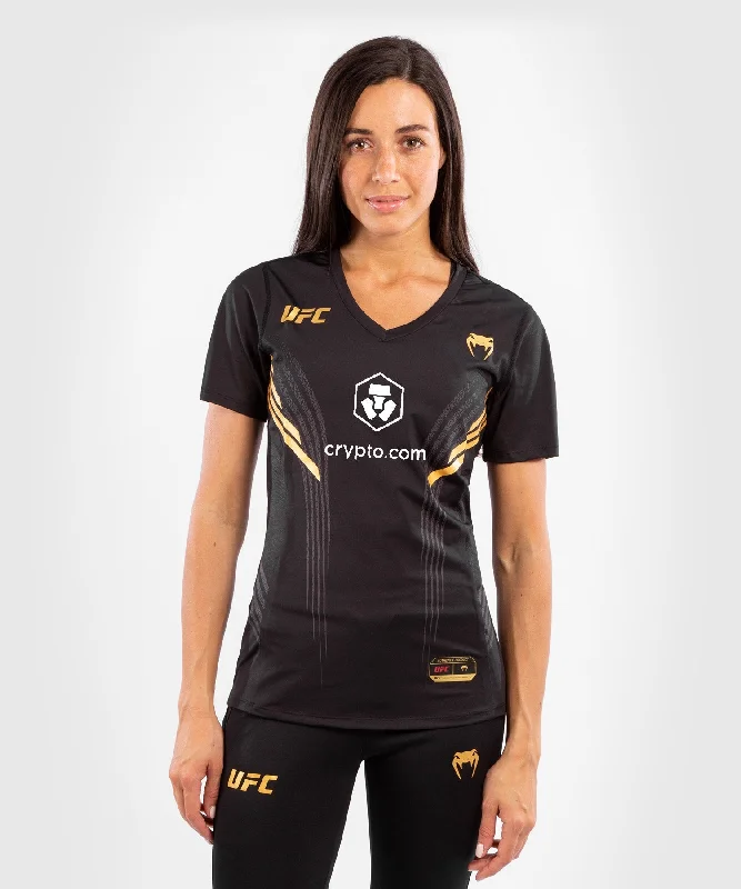 UFC Venum Authentic Fight Night Women's Walkout Jersey - Champion Silver Jersey Tee