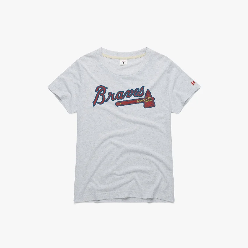 Women's Atlanta Braves Jersey Logo Affordable Jersey Tee