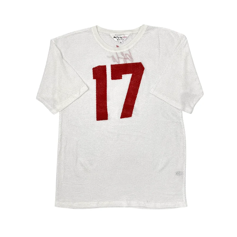 Women's BFLO #17 White Mesh Jersey Party Jersey Tee