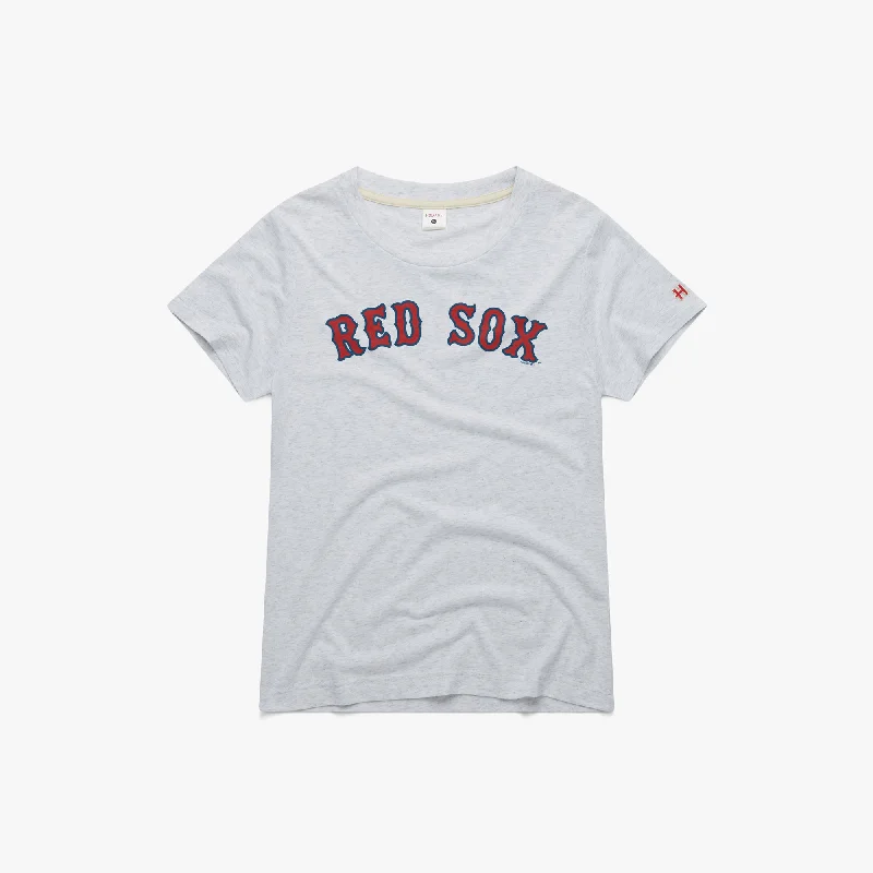 Women's Boston Red Sox Jersey Logo Sky Blue Jersey Tee