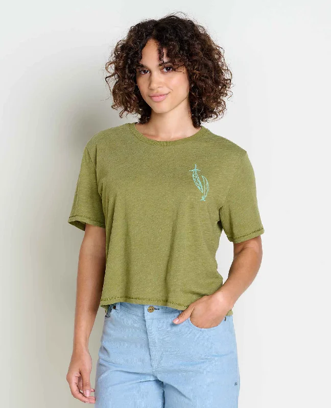 Women's Boundless Jersey Crew Olive Green Jersey Tee