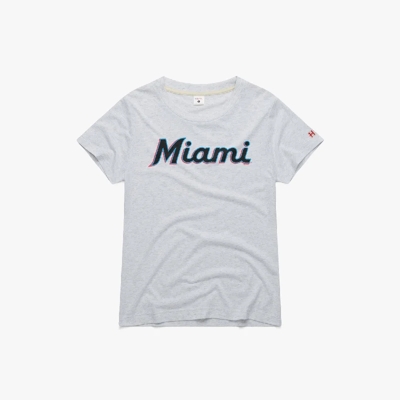 Women's Miami Marlins Jersey Logo Women's Jersey Top