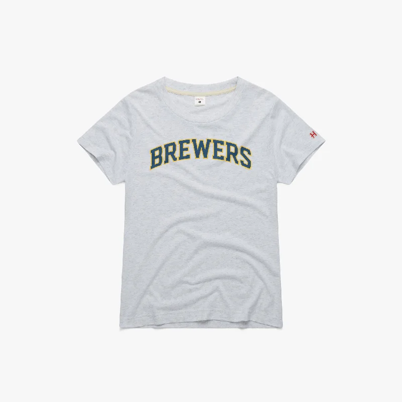 Women's Milwaukee Brewers Jersey Logo Mint Green Jersey Tee