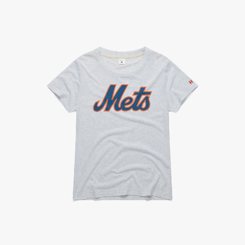 Women's New York Mets Jersey Logo Burgundy Jersey Tee