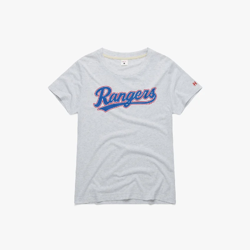 Women's Texas Rangers Jersey Logo Handmade Jersey Tee