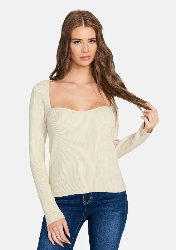 Tall Samantha Knit Top Solid Color Knit Top