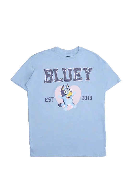 Bluey Graphic Relaxed Tee Handmade Hand-knitted Hand-woven