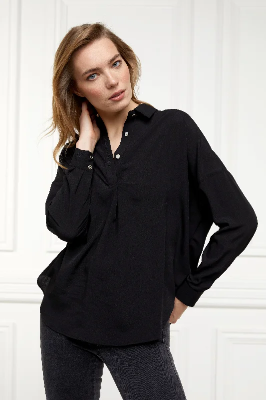 Cameron Shirt (Black) Layered Multi-layer Single Layer