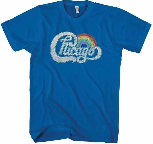 Chicago Band Classic Logo T Shirt Vintage Gift For Men Women Funny Tee Notch Collar Peter Pan Collar Cowl Neck