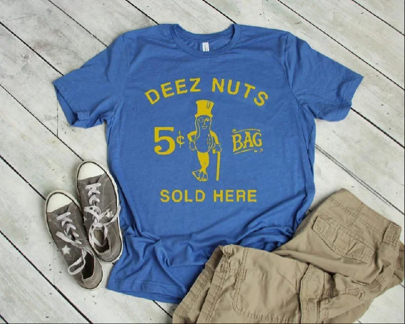 Deez Nuts Tee Embroidered Appliqued Beaded