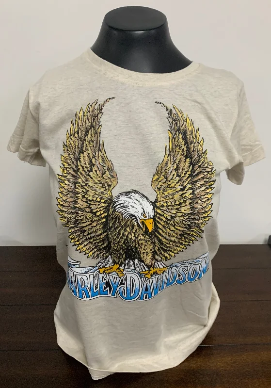 H-D Upswept Eagle Short Sleeve Tee Ribbed T-Shirt High Neck Heavyweight