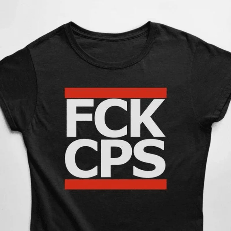 FCK CPS / F*ck Cops T-Shirt (schwarz oder weiß / Frauen) Chenille Brocade Lace